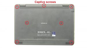Unscrew and remove Bottom Cover (Captive screws).