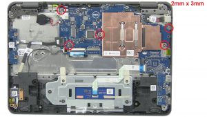 Unscrew and remove Motherboard (5 x 