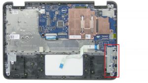 Unscrew and remove motherboard (5 x M2 x 3mm).