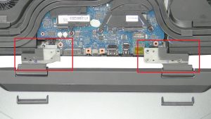 Replace display assembly then connect Tobii Eye Tracker and logo board.