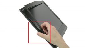 Use fingers to separate and turn over bezel.