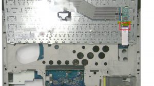 Remove upper and lower Keyboard screws (2 x M2.5 x 5mm) (2 x 