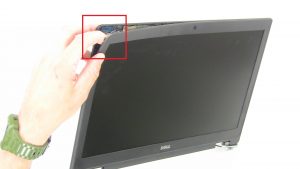 Unsnap Display Bezel working your way around edges of screen.