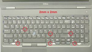 Unscrew and remove Keyboard (6 x M2 x 2mm).
