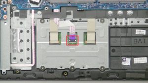 Unscrew and disconnect Touchpad (5 x 