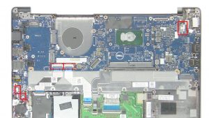 Unscrew and disconnect Motherboard (10 x 