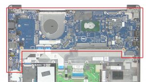 Unscrew and disconnect Motherboard (10 x 