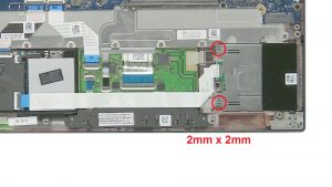 Unscrew and disconnect Smart Card Assembly (2 x M2 x 2mm).