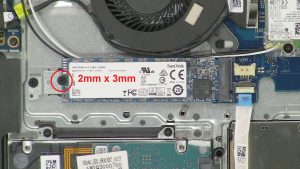 Unscrew and remove M.2 SSD (1 x 