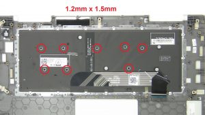 Unscrew and remove keyboard bracket (26 X 1.4mm x 2mm).