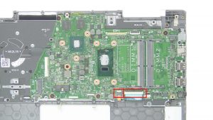 Unscrew and disconnect Motherboard (1 x 