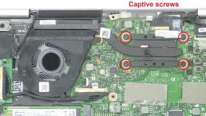 Unscrew and remove heatsink (4 X captive screws).