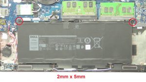 Unscrew and disconnect Battery (2 x 