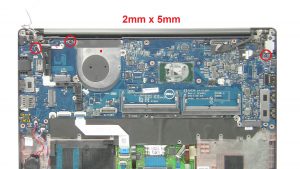 Unscrew and remove memory bracket (2 x M2 x 3mm).
