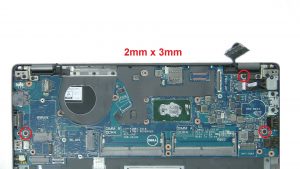 Remove motherboard screws and bracket (3 x M2 x 3mm)(2 x 