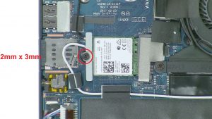 Unscrew and disconnect WLAN Card (1 x 