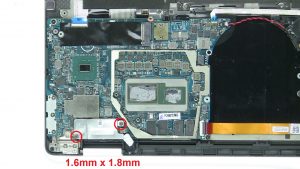 Unscrew and remove brackets (3 x M2 x 4mm) (2 X 1.6mm x 1.8mm).