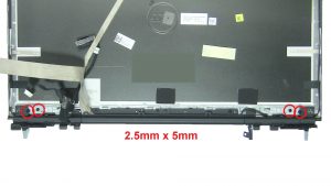 Unscrew and remove Display Hinges (4 x 