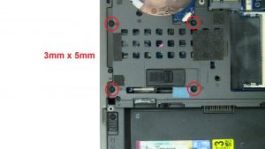 Remove hard drive screws (4 x M3 x 5mm).