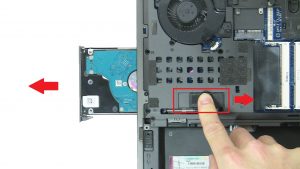 Remove hard drive screws (4 x M3 x 5mm).