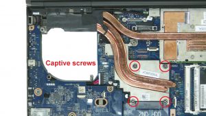 Unscrew and remove Heatsink (captive screws).