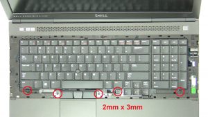 Unscrew and turn over Keyboard (5 x 