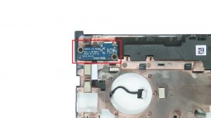 Unscrew and remove Power Button Board (2 x M2 x 3mm).