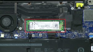 Unscrew and remove M.2 SSD (1 x M2 x 3mm).