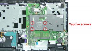 Unscrew and remove Heatsink (captive screws).