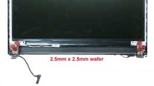 Unscrew and remove Display Hinges (4 x M2.5 x 2.5mm wafer).