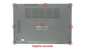 Loosen base screws (Captive screws).