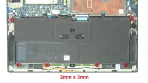 Unscrew and disconnect Battery (6 x 