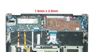 Unscrew and remove brackets (3 X 1.6mm x 2.5mm).