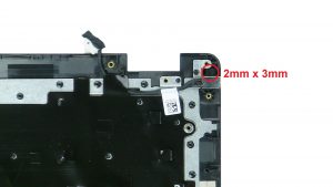 Unscrew and remove DC Jack (1 x M2 x 3mm).