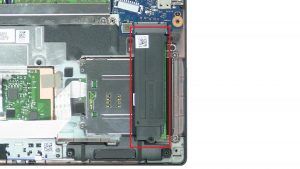 Unscrew then remove bracket and M.2 SSD (3 x Captive screws).