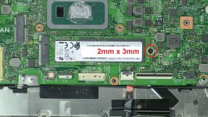 Unscrew and remove M.2 SSD (1 x 