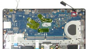 Unscrew and remove Motherboard (3 x M2 x 3mm).