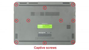 Unscrew and remove Base Cover (captive screws).