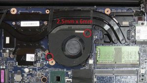 Unscrew and disconnect CPU Fan (2 x 