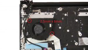 Unscrew and remove Cooling Fan.