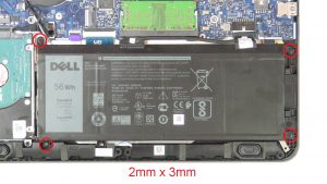 Unscrew and disconnect Battery.