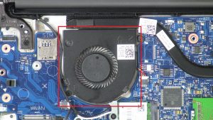 Unscrew and disconnect Cooling Fan (2 x M2 x 3mm).