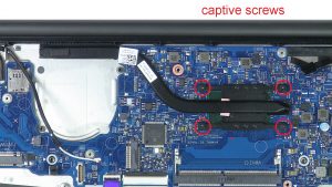 Unscrew and remove Heatsink (2 X captive screws).
