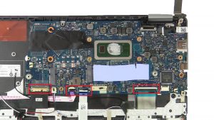 Unscrew and disconnect Motherboard (1 x 