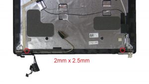 Unscrew and remove hinge covers (2 x M2 x 3mm).