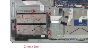 Unscrew and disconnect Hard Drive (4 x 