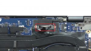 Unscrew bracket and disconnect display cable (1 x M2 x 3mm).