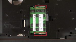 Unscrew and remove memory shield (1 x M2 x 3mm).