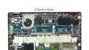Unscrew and remove Display Assembly (4 x M2.5 x 4mm).