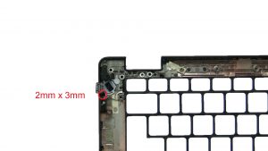 Unscrew and remove Power Button (1 x M2 x 3mm).